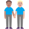 Men Holding Hands- Medium Skin Tone- Medium-Light Skin Tone emoji on Microsoft